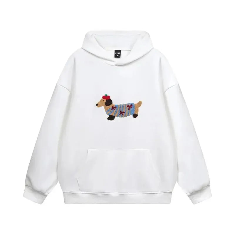 Women's Graphic Cute Hoodie with Embroidered