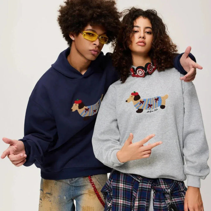 Women's Graphic Cute Hoodie with Embroidered