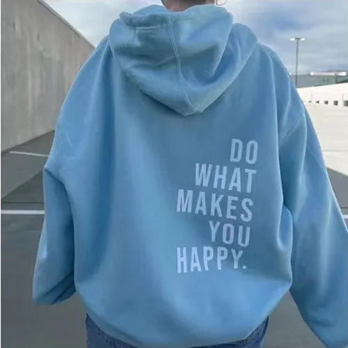 Women's Graphic Oversized Hoodie with Mock Neck