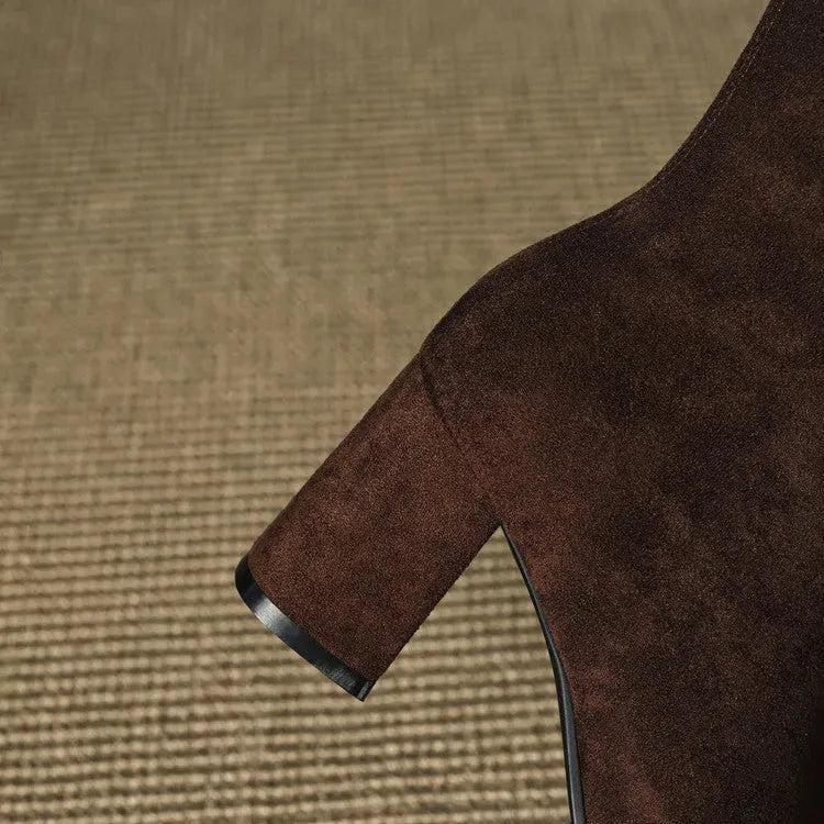 Women's Heeled Ankle Boots with Side Zip
