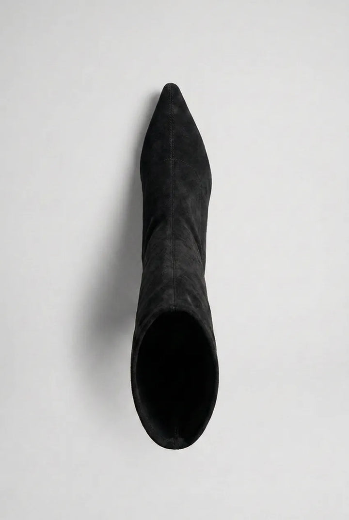 Women's Knee High Block Heel Boots with Pointed Toe