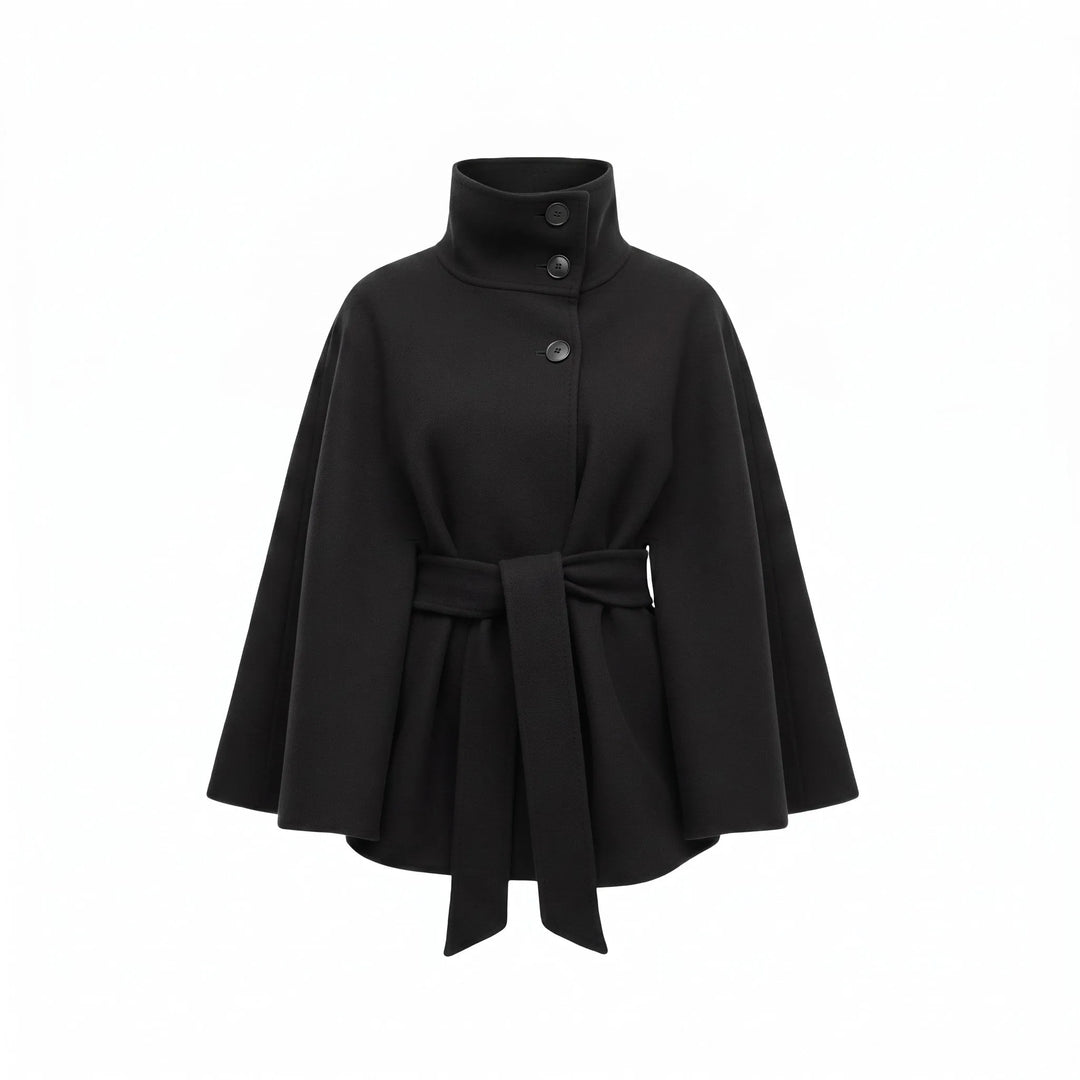 Women's Lightweight Button-Front Jacket with High Collar