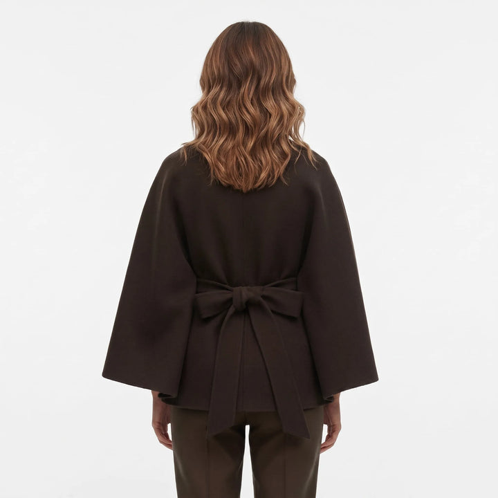 Women's Lightweight Button-Front Jacket with High Collar