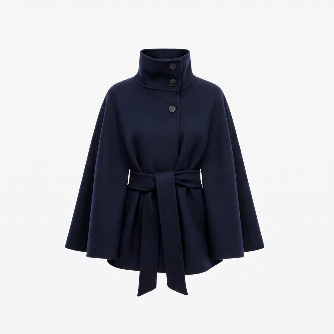 Women's Lightweight Button-Front Jacket with High Collar