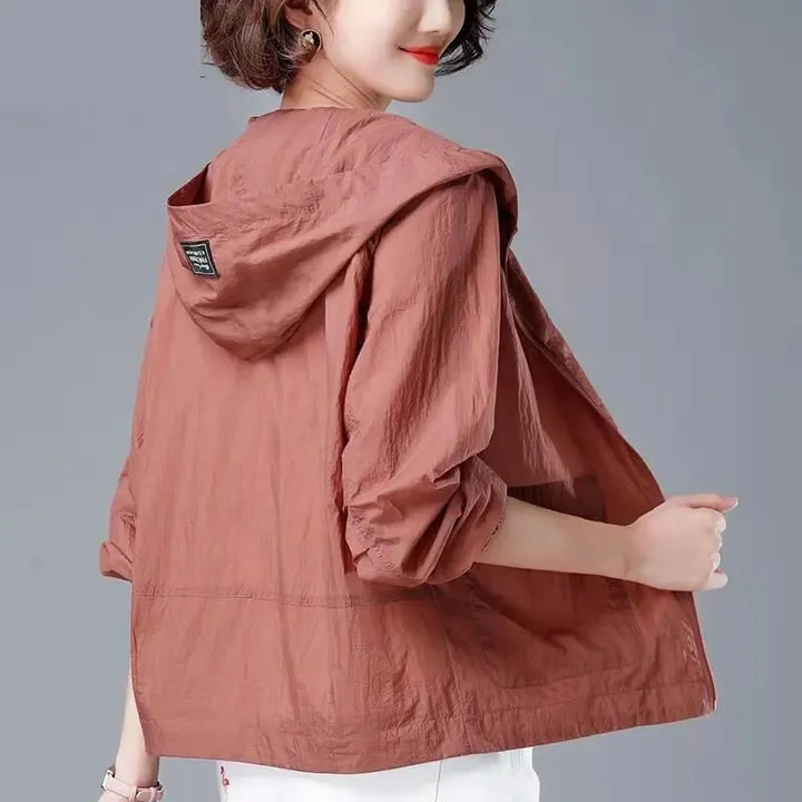 Women's Lightweight Windbreaker Jacket with With Hood