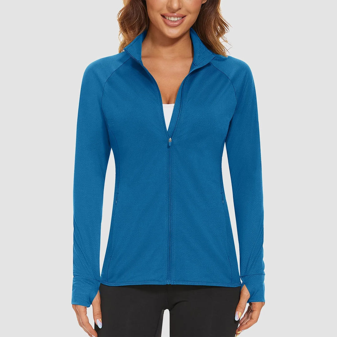 Women's Lightweight Zip-Up Jacket with With Collar