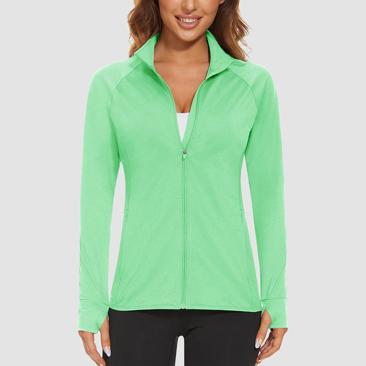 Women's Lightweight Zip-Up Jacket with With Collar