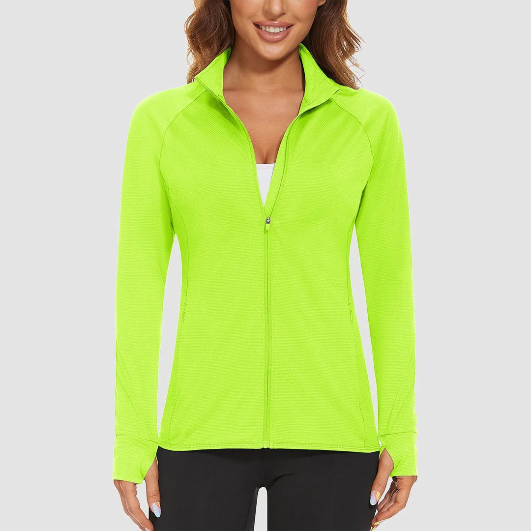 Women's Lightweight Zip-Up Jacket with With Collar