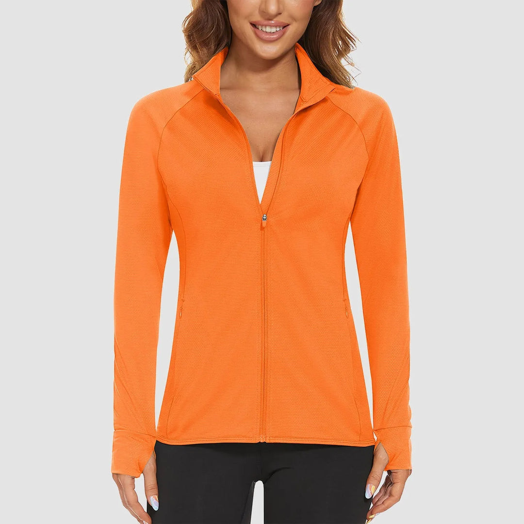 Women's Lightweight Zip-Up Jacket with With Collar