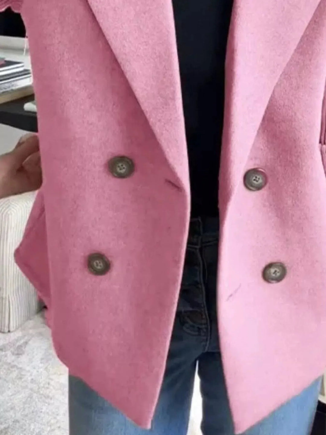 Women’s Lined Buttoned Blazer with Stretch Comfort