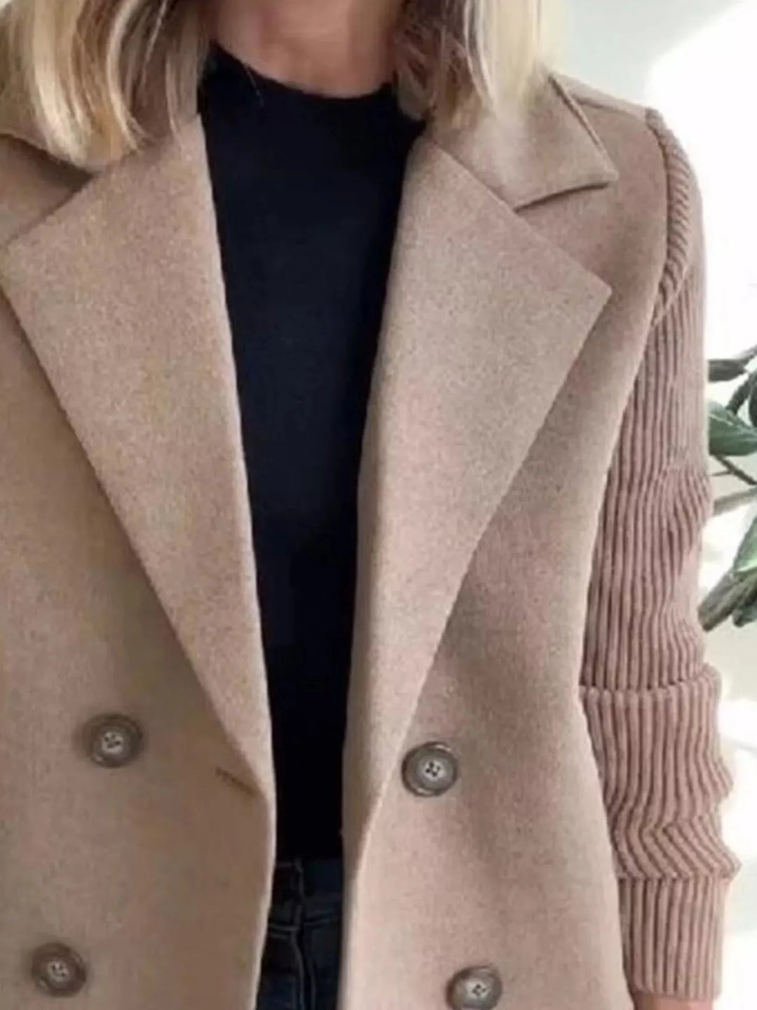 Women’s Lined Buttoned Blazer with Stretch Comfort