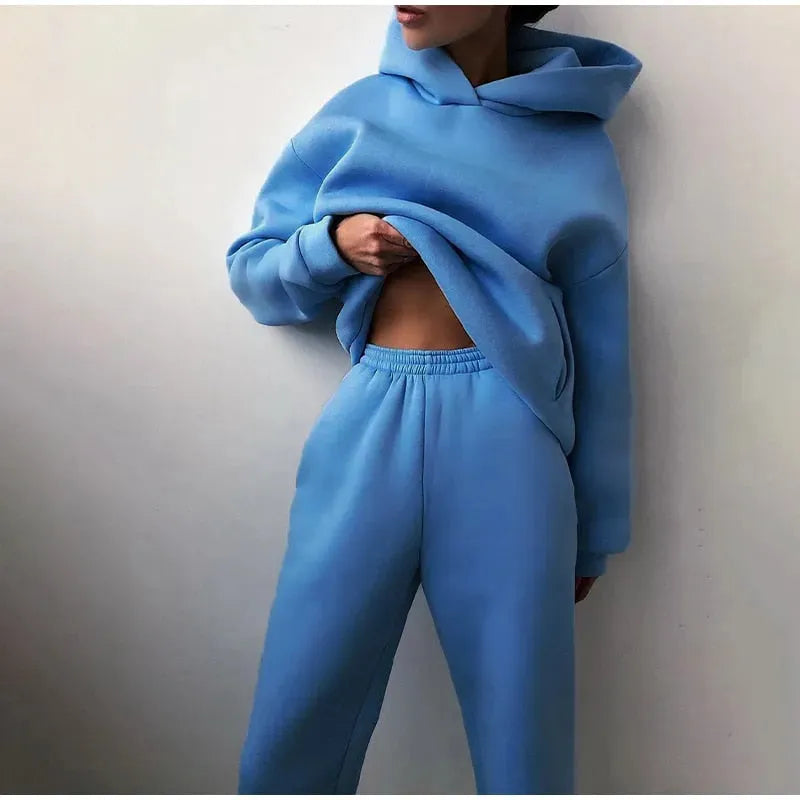 Women's Oversized Heavyweight Hoodie with Pants Set
