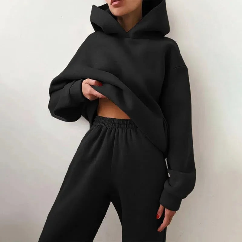 Women's Oversized Heavyweight Hoodie with Pants Set