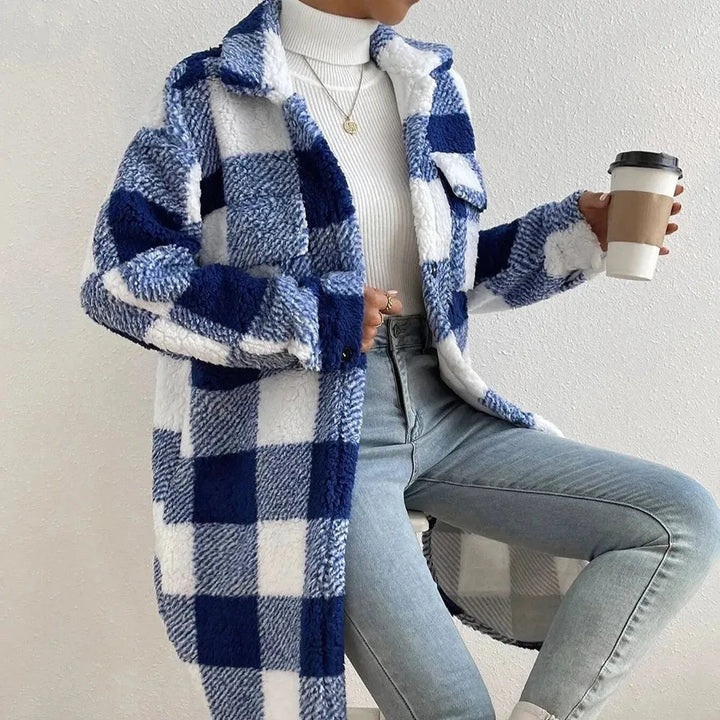 Women’s Oversized Winter Jacket with Button Closure