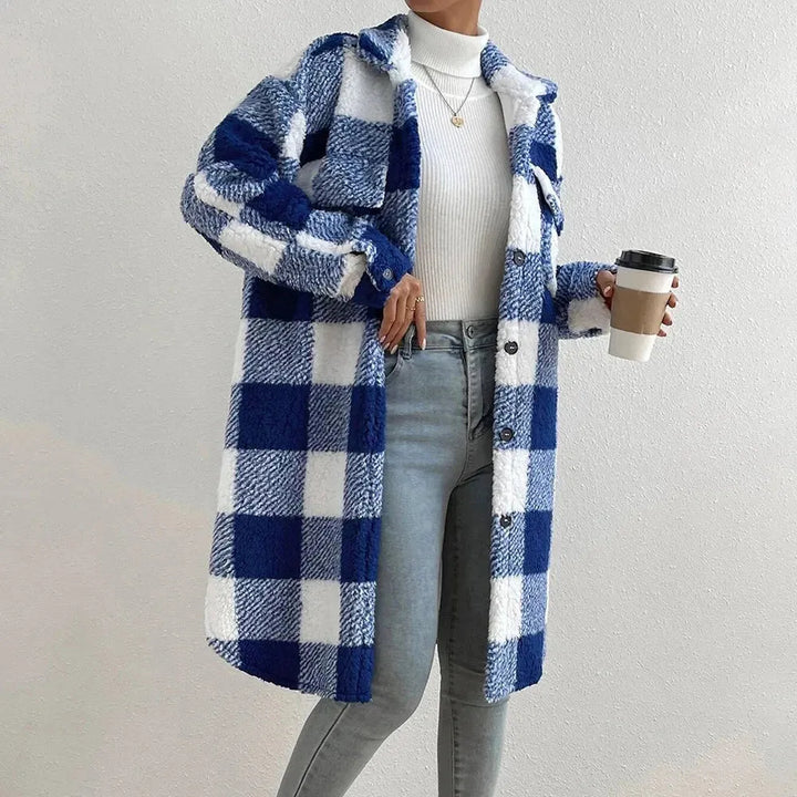 Women’s Oversized Winter Jacket with Button Closure