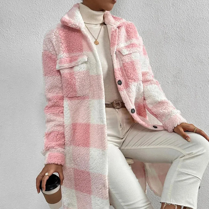 Women’s Oversized Winter Jacket with Button Closure