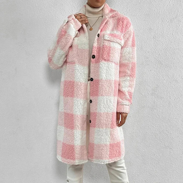 Women’s Oversized Winter Jacket with Button Closure