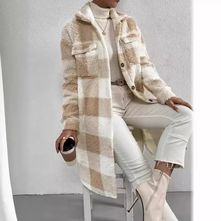 Women’s Oversized Winter Jacket with Button Closure