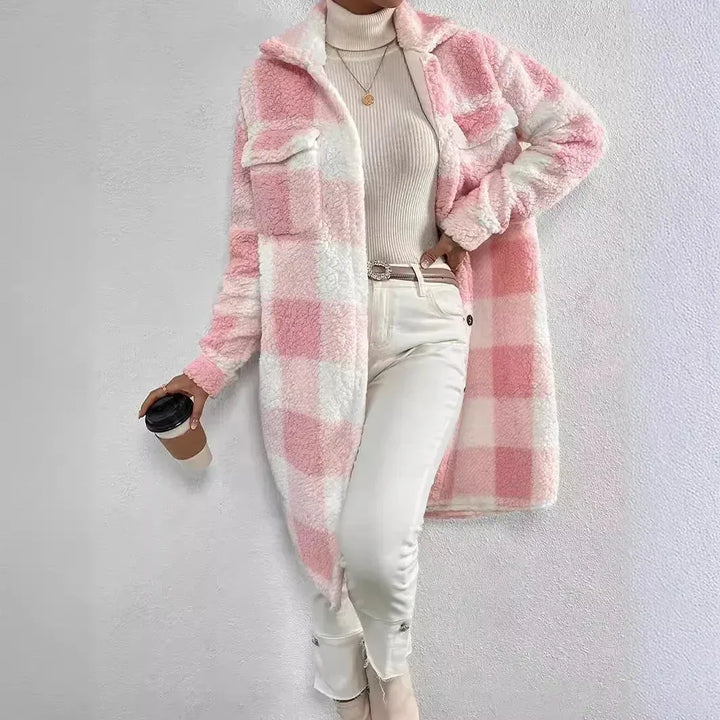 Women’s Oversized Winter Jacket with Button Closure