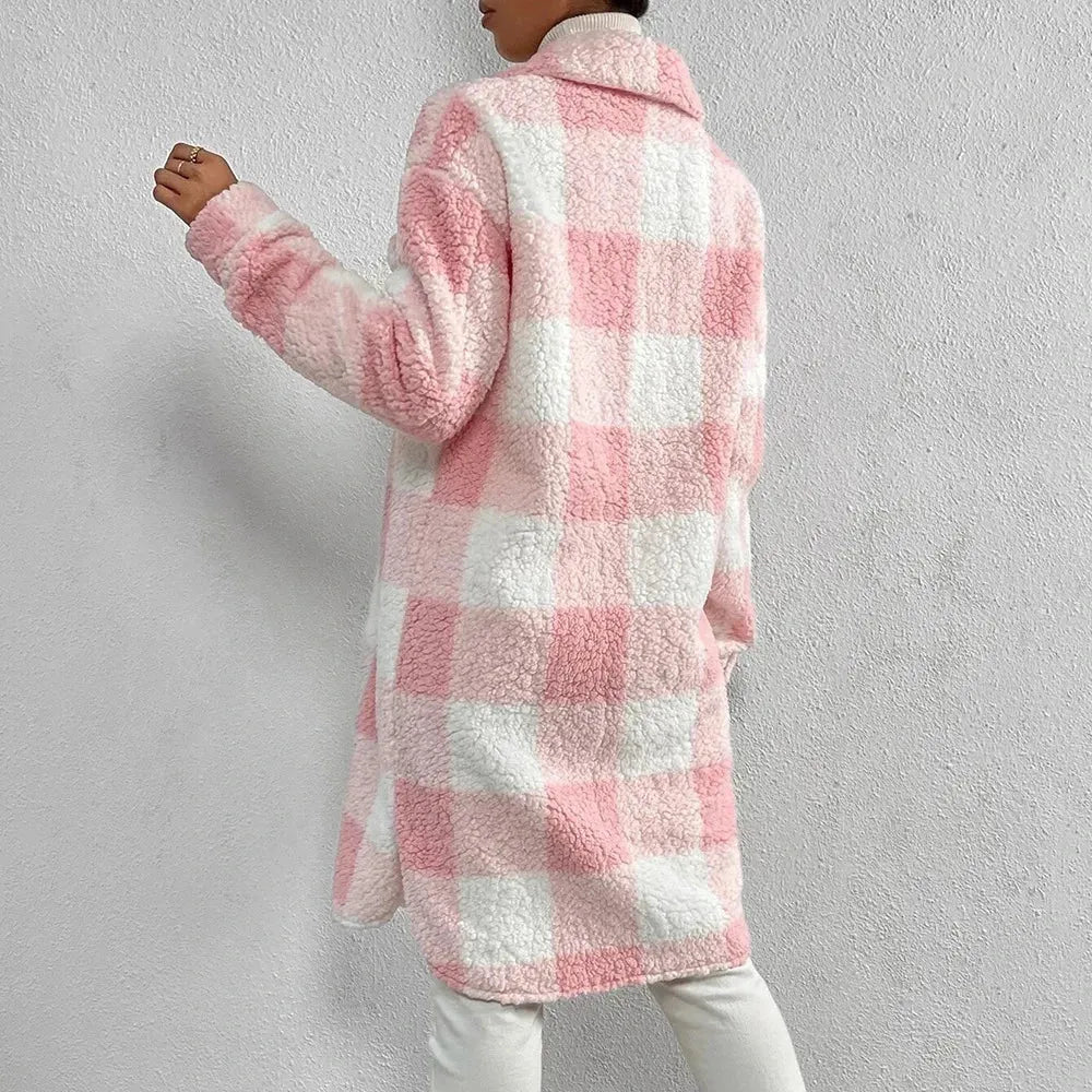 Women’s Oversized Winter Jacket with Button Closure