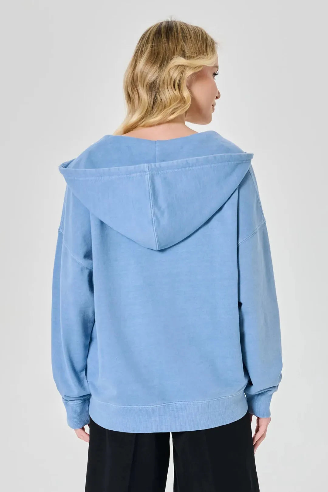 Women's Oversized Zip-Up Hoodie with Embroidered