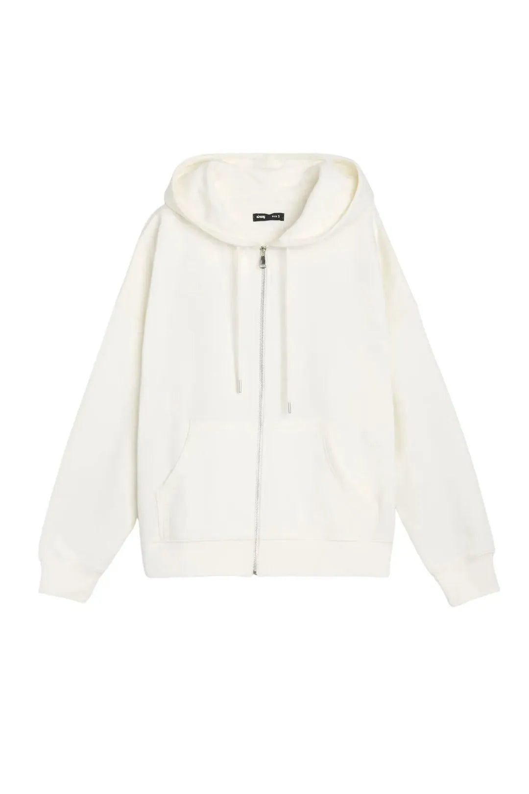 Women's Oversized Zip-Up Hoodie with Embroidered