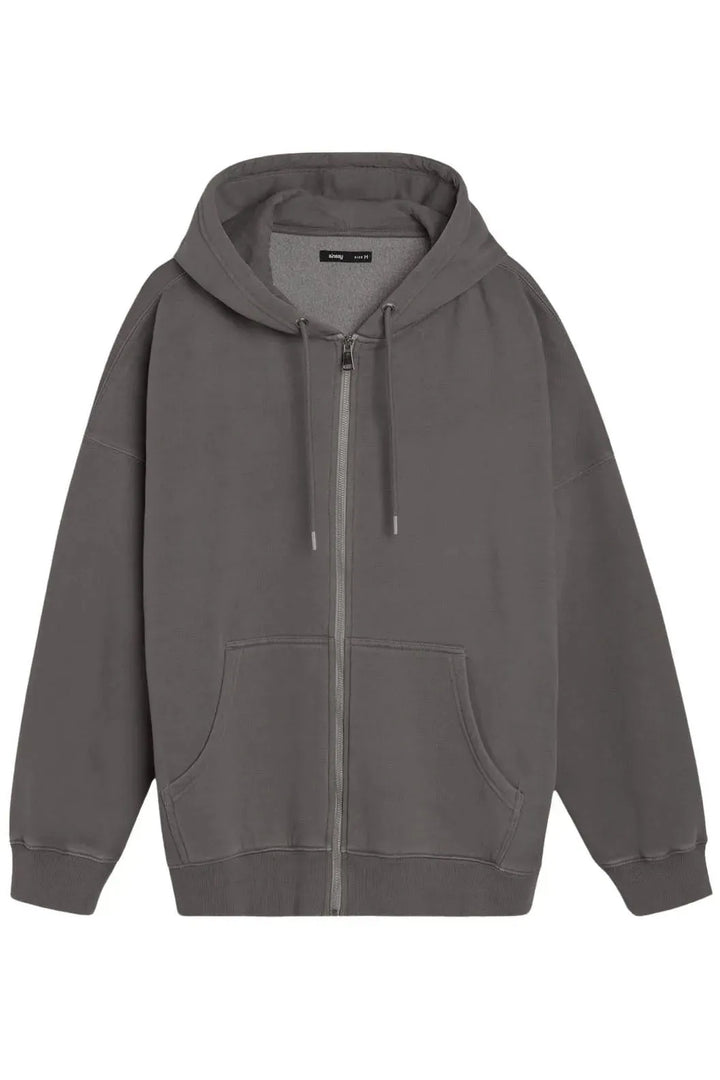 Women's Oversized Zip-Up Hoodie with Embroidered