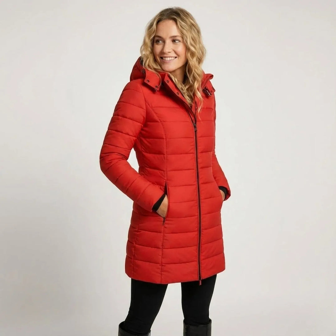 Women's Puffer Quilted Winter Jacket with Insulated Warmth