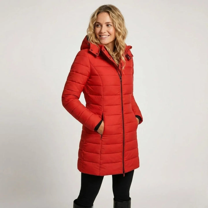Women's Puffer Quilted Winter Jacket with Insulated Warmth