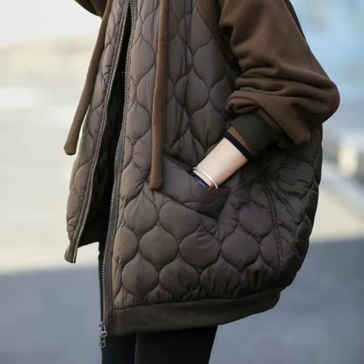 Women’s Quilted Insulated Jacket with Adjustable Hood