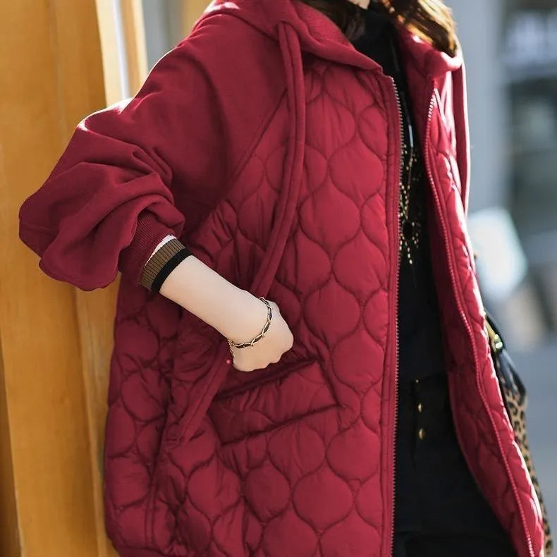 Women’s Quilted Insulated Jacket with Adjustable Hood