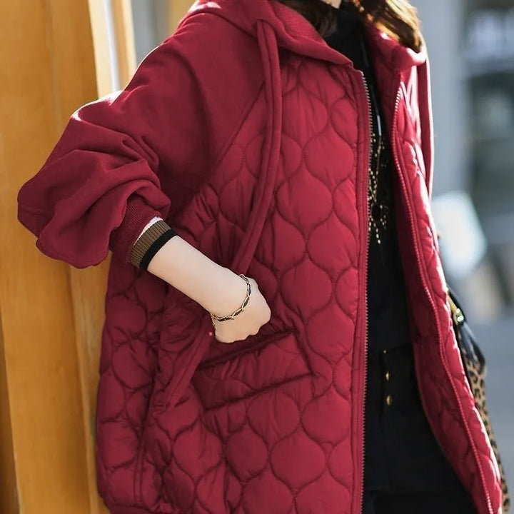 Women’s Quilted Insulated Jacket with Adjustable Hood