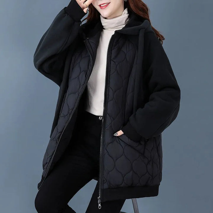 Women’s Quilted Insulated Jacket with Adjustable Hood