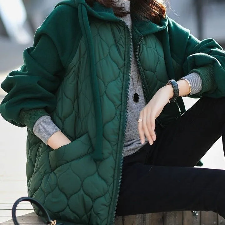 Women’s Quilted Insulated Jacket with Adjustable Hood