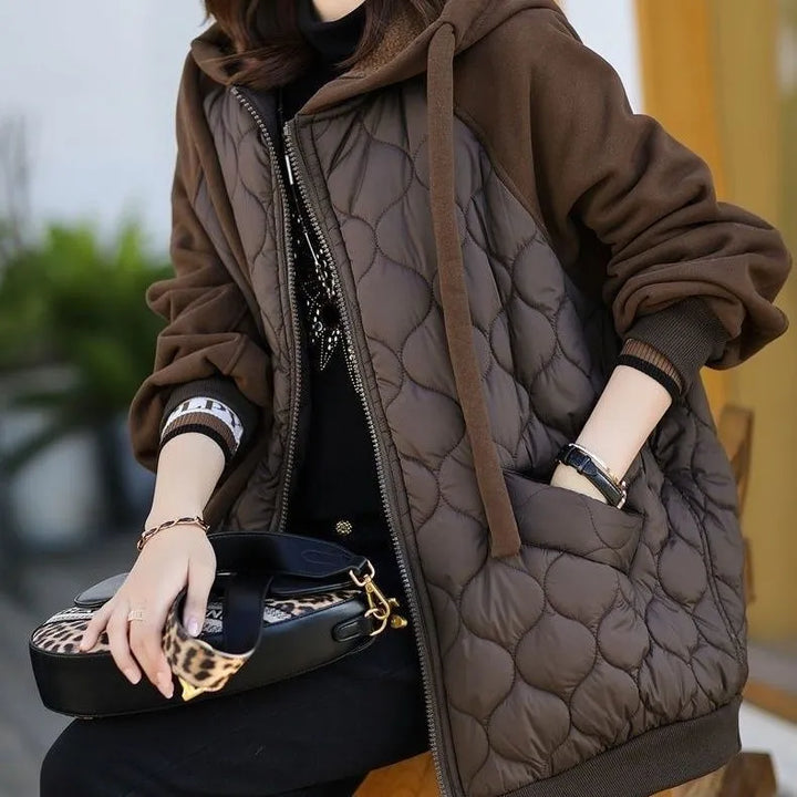 Women’s Quilted Insulated Jacket with Adjustable Hood