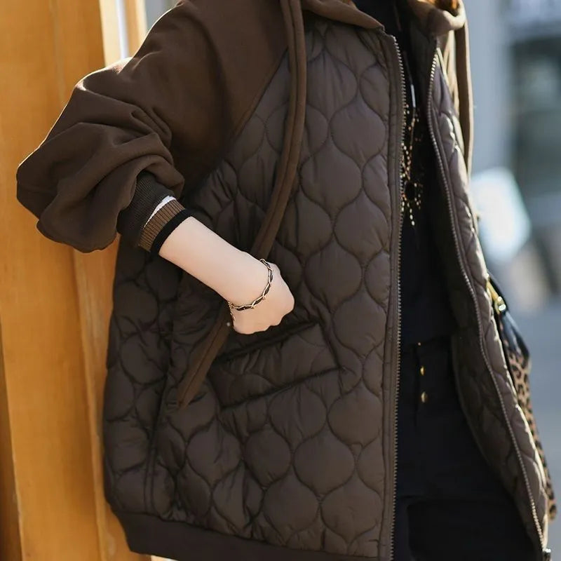 Women’s Quilted Insulated Jacket with Adjustable Hood