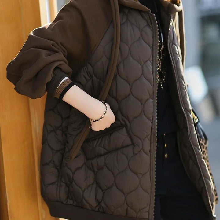 Women’s Quilted Insulated Jacket with Adjustable Hood