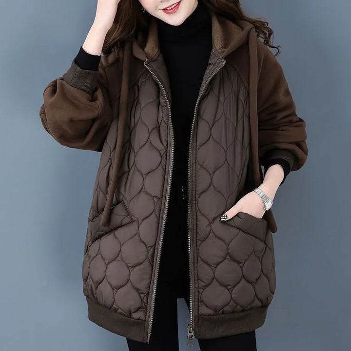 Women’s Quilted Insulated Jacket with Adjustable Hood