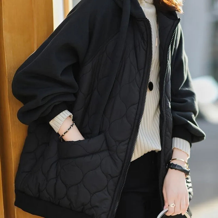 Women’s Quilted Insulated Jacket with Adjustable Hood