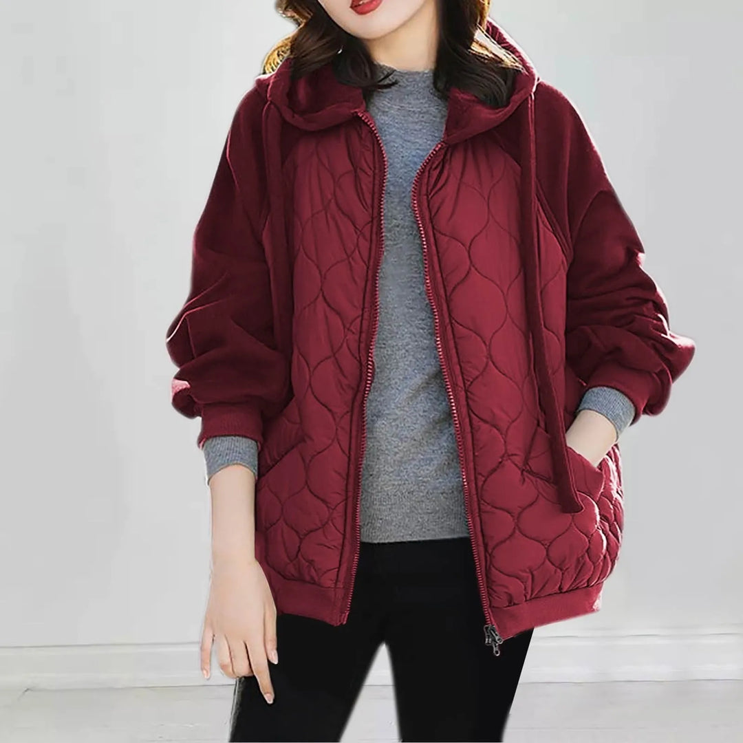 Women’s Quilted Insulated Jacket with Adjustable Hood