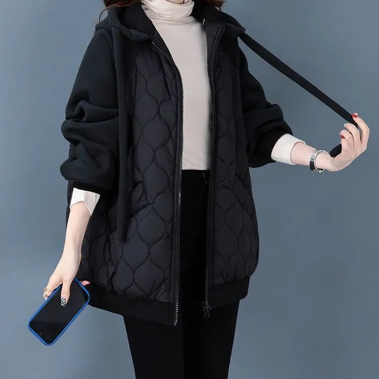 Women’s Quilted Insulated Jacket with Adjustable Hood