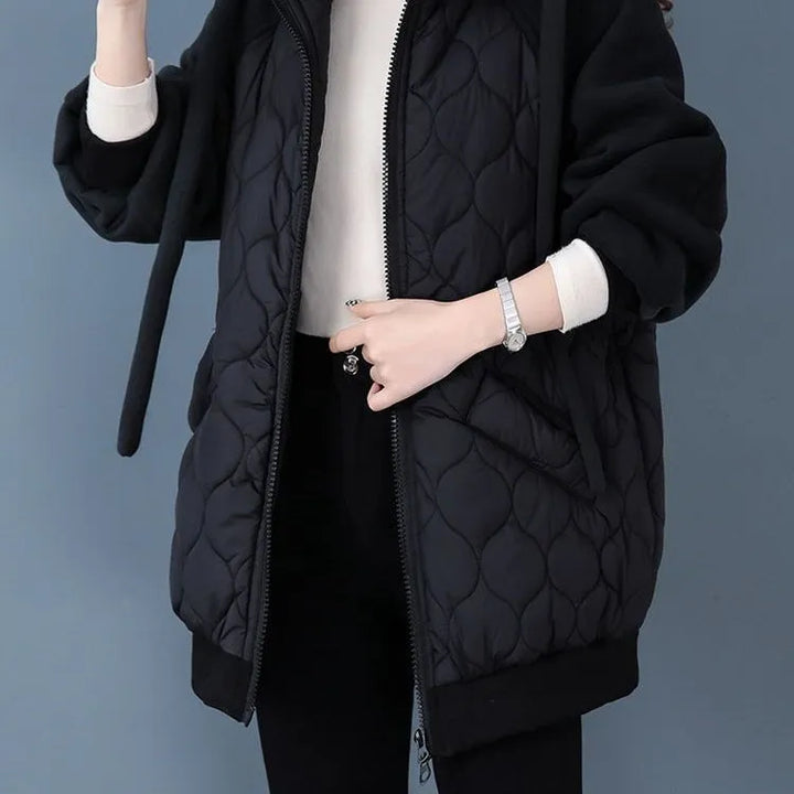 Women’s Quilted Insulated Jacket with Adjustable Hood