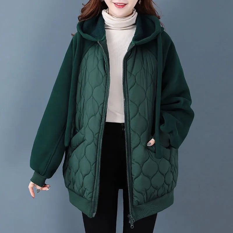 Women’s Quilted Insulated Jacket with Adjustable Hood