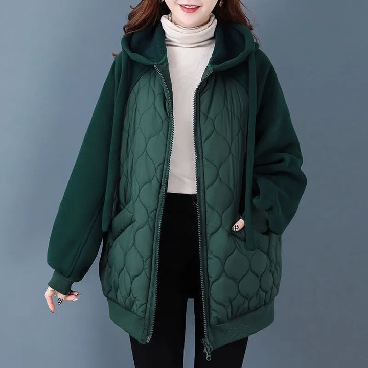Women’s Quilted Insulated Jacket with Adjustable Hood