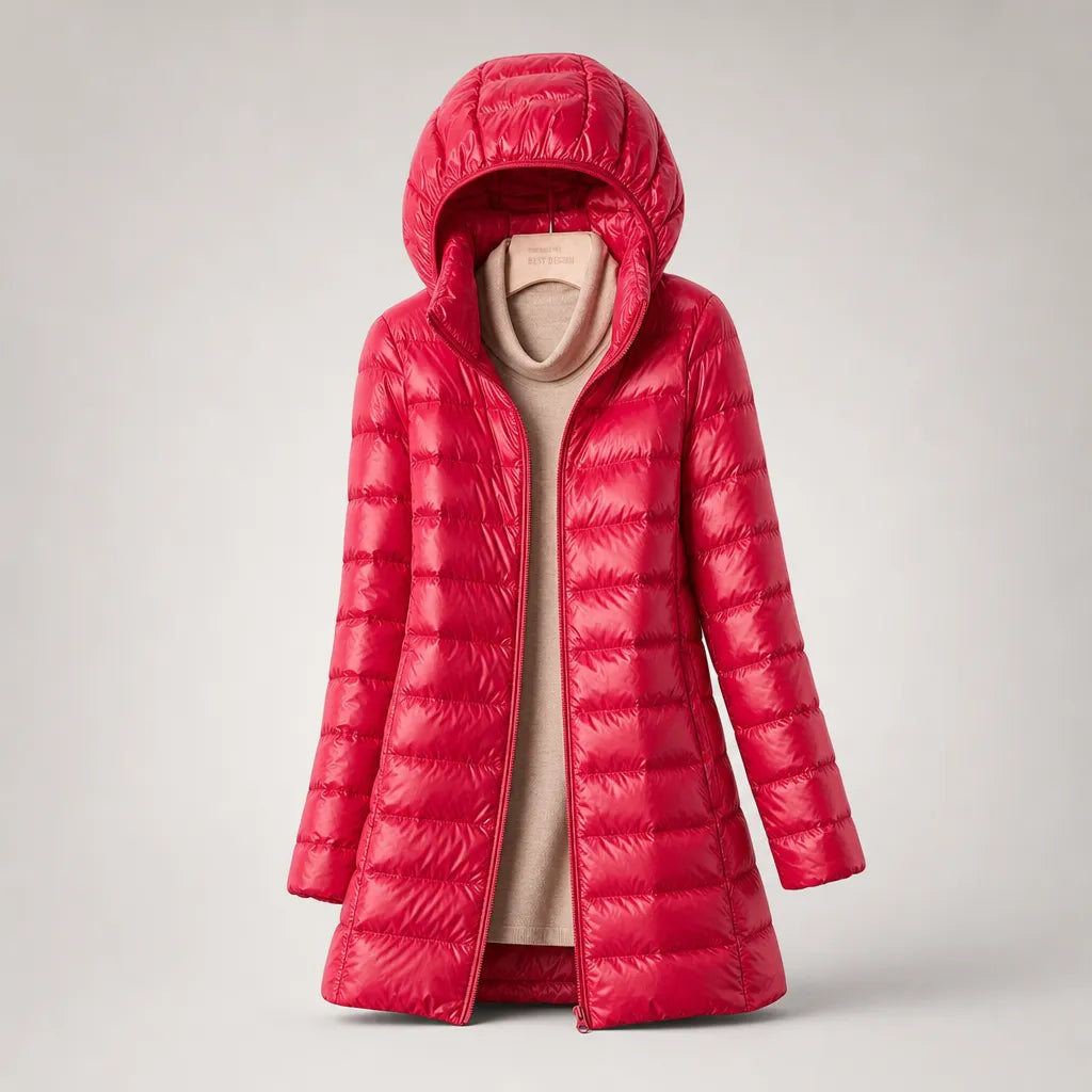 Women’s Quilted Lightweight Jacket with Detachable Hood
