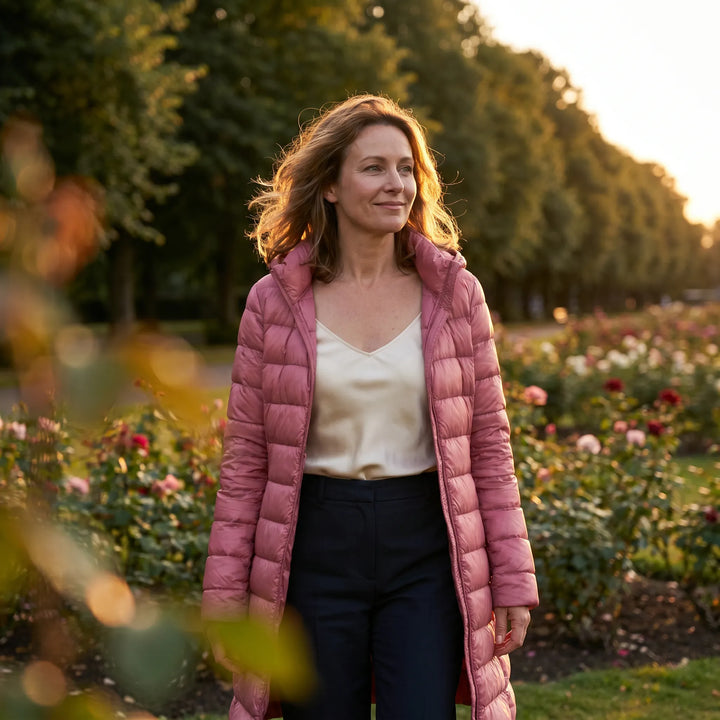 Women’s Quilted Lightweight Jacket with Detachable Hood
