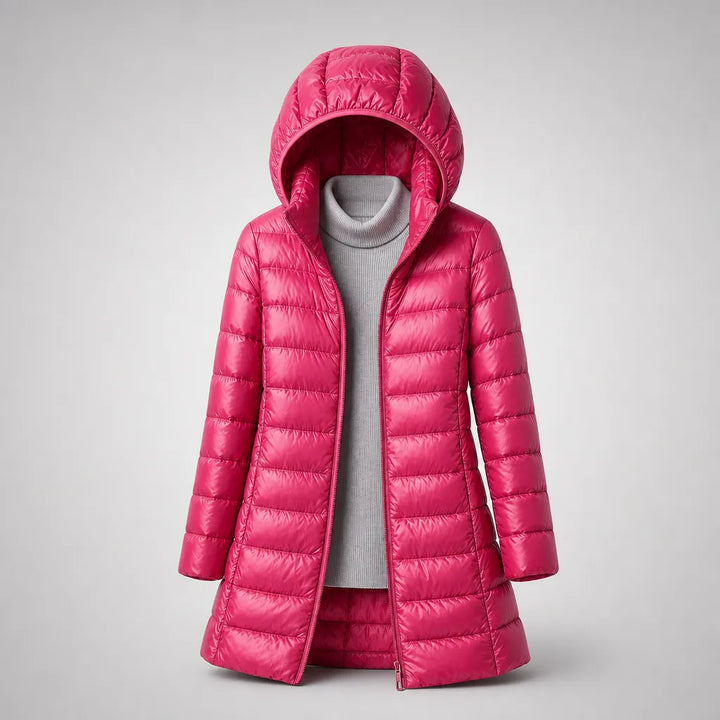 Women’s Quilted Lightweight Jacket with Detachable Hood