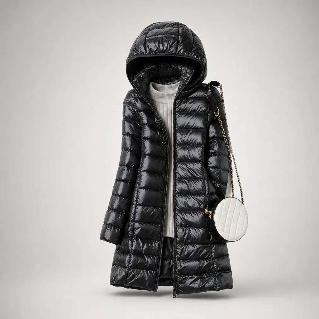 Women’s Quilted Lightweight Jacket with Detachable Hood