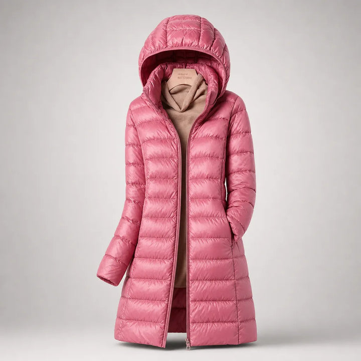 Women’s Quilted Lightweight Jacket with Detachable Hood