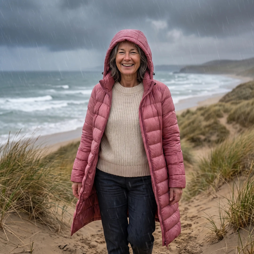 Women’s Quilted Lightweight Jacket with Detachable Hood